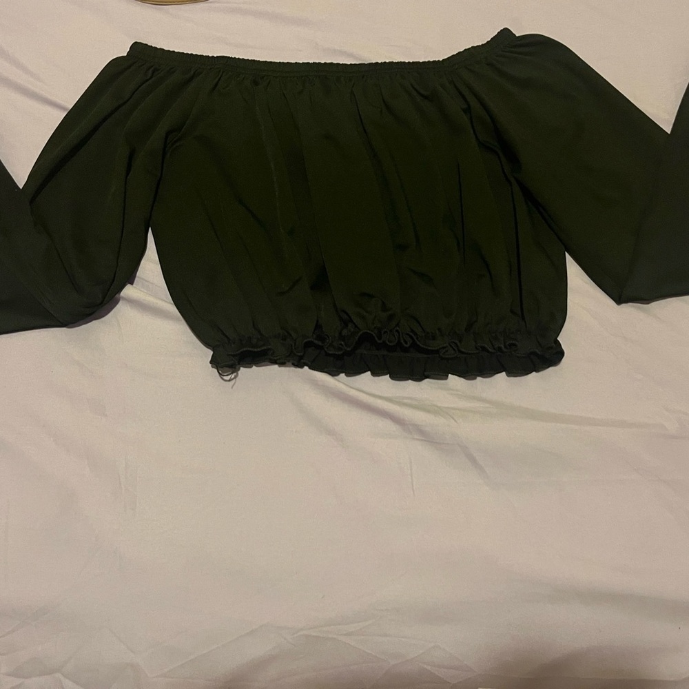 Off the shoulder black top